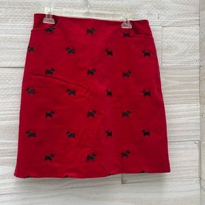 Lilly Pulitzer Scotty Dog Velvet Skirt with Pockets